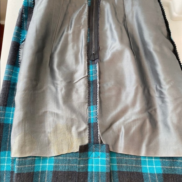 Vintage 1950s Plaid Wool Pencil Skirt - Picture 8 of 9